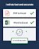 convert PDF to excel, do data entry and type PDF to excel accurately