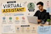 be your professional virtual assistant for 5 hours
