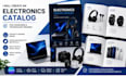 create an electronics catalog  design for consumer and technology brands
