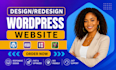 design redesign wordpress wesite, website development as full stack developer