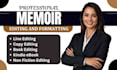 copy edit memoir amazon kdp manuscript proofreading non fiction book editing