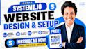 create systeme io sales funnel, systeme landing page design, systeme io website