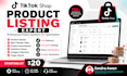 do  tiktok shop products listing  and store optimization