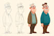 cartoon art, character illustration art