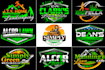 do gardening landscape and lawn care logo design