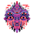 illustrated simple trippy psychedelic t shirt design