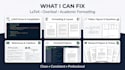 fix errors and formatting issues in your latex overleaf document