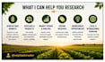 do agricultural research and supplier sourcing