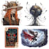 create fantasy illustrations for books, cards and games