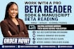beta read your self help, motivational book beta reader with actionable feedback
