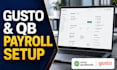 do gusto payroll setup, quickbooks payroll processing and management