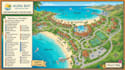 design tourism brochure map, destination resort map and visitor navigation guide