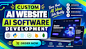 build ai websites, ai software, ai web applications, saas and custom ai products