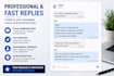 write professional emails and reply to your messages