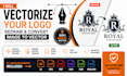 vectorize your logo, redraw and convert image to vector