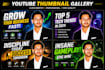 design professional youtube thumbnails and modern logo designs