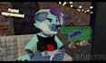create ps1 ps2 psx 3d lowpoly furry vtuber avatar, lowpoly vtuber environemnt