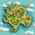 create event, tourist, and fantasy map illustration