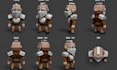 create low poly 3d game characters with rigging textures and game ready topology