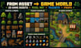create custom 2d game environment asset pack tileset props icons pixel art asset