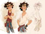 2d cartoon character design or illustration