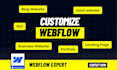 customize, modify and update your webflow template, webflow expert