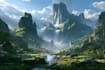 fantasy concept landscape illustrations