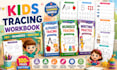 create kids tracing workbook, alphabet and numbers activity book