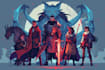 draw dnd party illustration, dnd character design