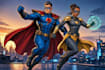 create custom superhero character in action