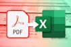 convert PDF to excel and scan documents