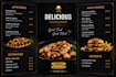 design a modern restaurant food menu and cafe menu