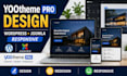 design  responsive website with yootheme pro for wordpress or joomla