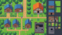 create top down pixel art tileset game map and background assets rpg maker
