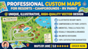 design resort maps, campground maps and rv park maps