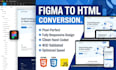 convert figma to responsive HTML CSS and javascript website