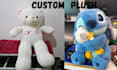 design custom plushie sheet stuffed animal character or ych concept