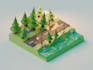 create a beautiful 3d isometric illustration