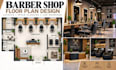design barber shop floor plans, barber station layouts, salon cad drawings