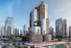develop3d mixed use complexes,office tower,waterfront canal,exterior view render