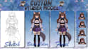 design custom live2d vtuber model, vtuber background and live2d character