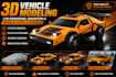 create 3d vehicle models, car rendering, animation and roblox vehicle models
