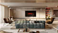 convert 2d layout plan to 3d warm minimalist,contemporary interior,japandi style