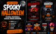 create spooky halloween flyers posters social media designs