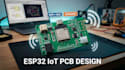 design wireless iot pcb with esp32, sensor, wifi and bluetooth