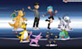create pokemon pixel character, battle sprite, sprite sheet, pokemon trainer
