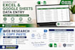 do data entry, web research, copy paste and excel work
