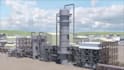 create 3d carbon capture green tech and industrial animation
