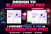 convert figma to elementor pro, PSD to elementor wordpress website