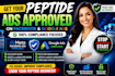 get your peptide ads approved on facebook and google ads compliant